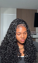 Curly flip over half wig