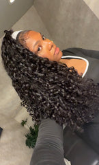 Curly flip over half wig