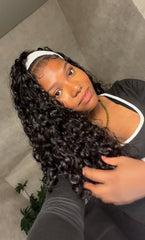 Curly flip over half wig