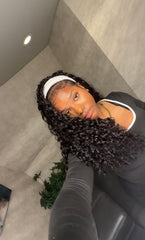 Curly flip over half wig